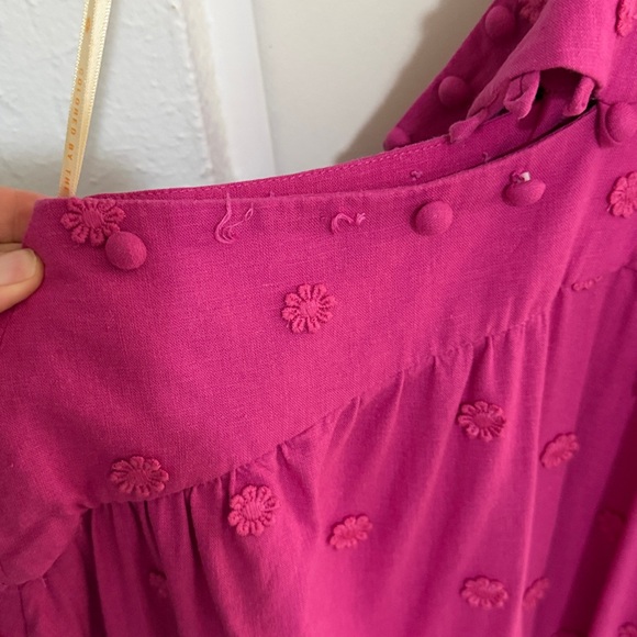 Farm Rio Fuchsia Linen Blend Midi Dress | M - Picture 6 of 16